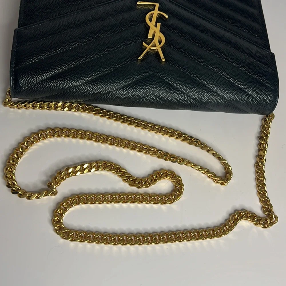 YSL Cassandre Wallet on Chain Black Leather - Picture 16 of 16